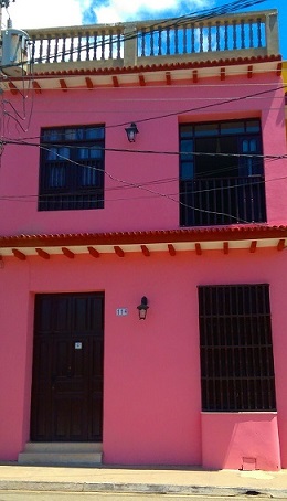 'House front' Casas particulares are an alternative to hotels in Cuba.